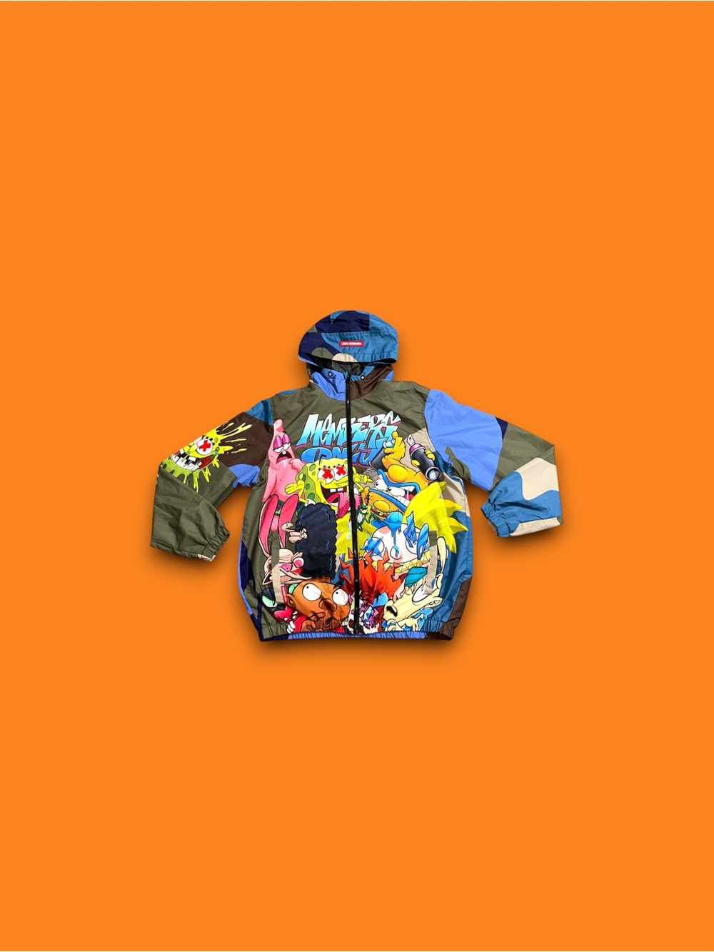 Members Only Nickelodeon Windbreaker Jacket Multicolor Cartoon large